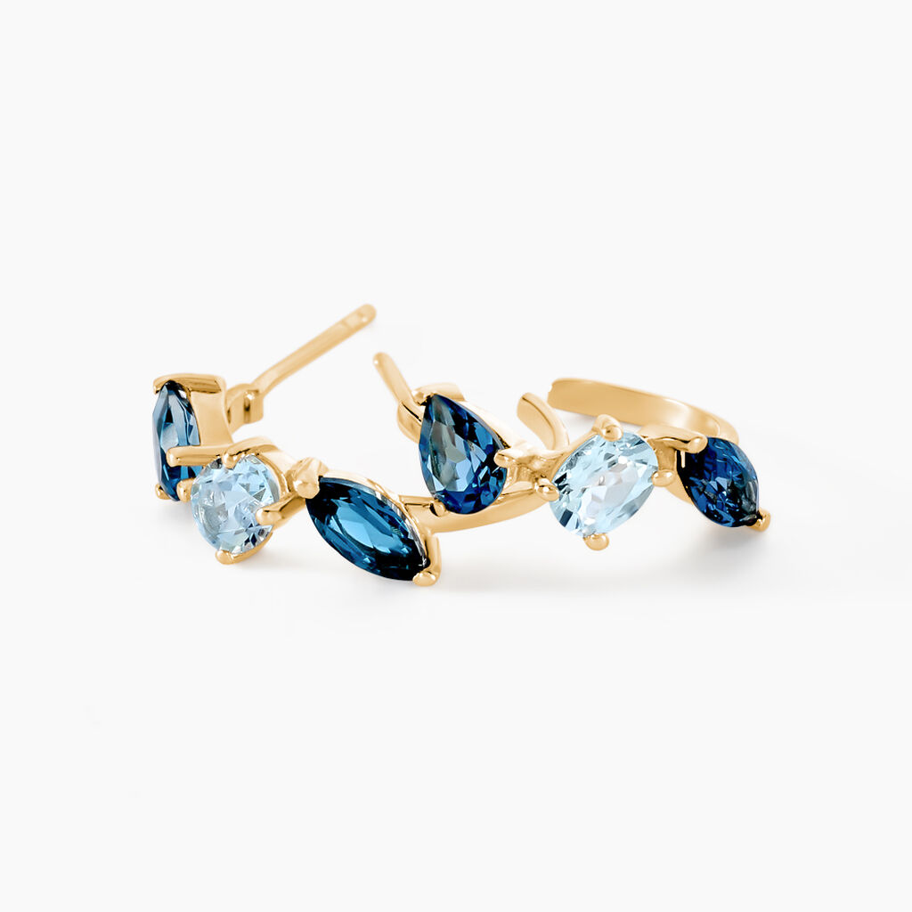 Créoles Printemps Précieux Or Jaune Topaze - Boucles d'oreilles créoles Femme | Histoire d’Or