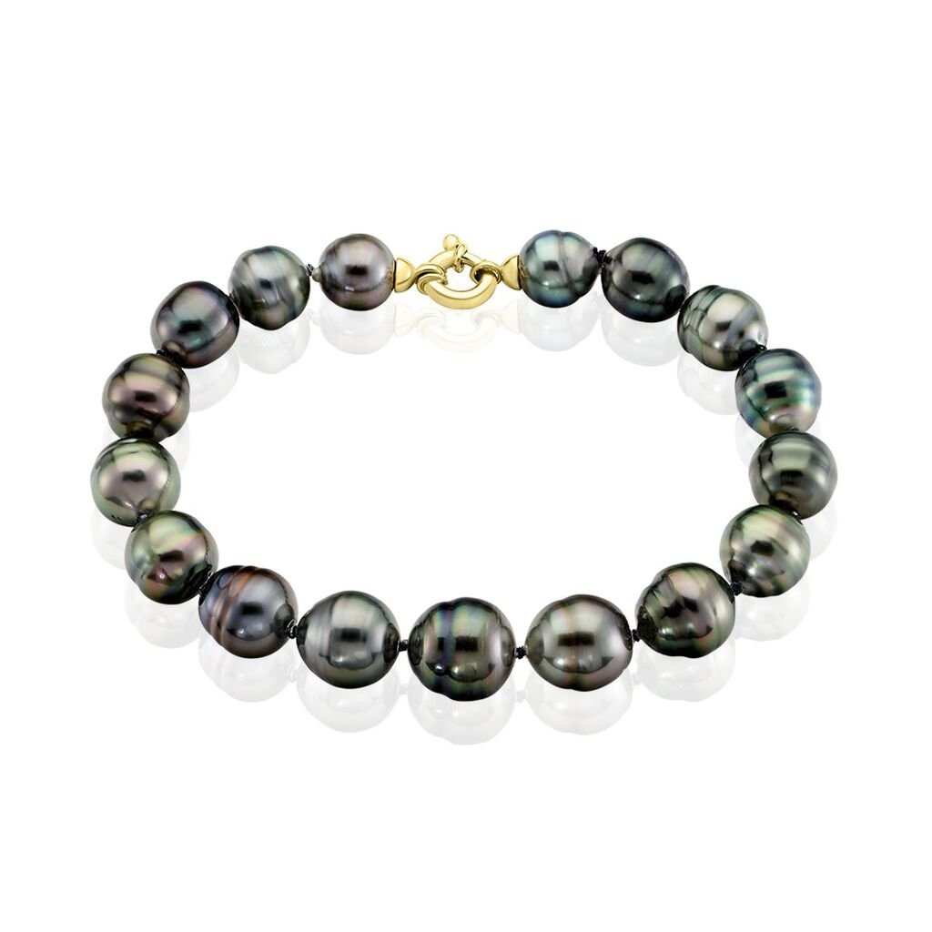 Bracelet Cerclee Or Jaune Perle De Culture De Tahiti - Bracelets Femme | Histoire d’Or