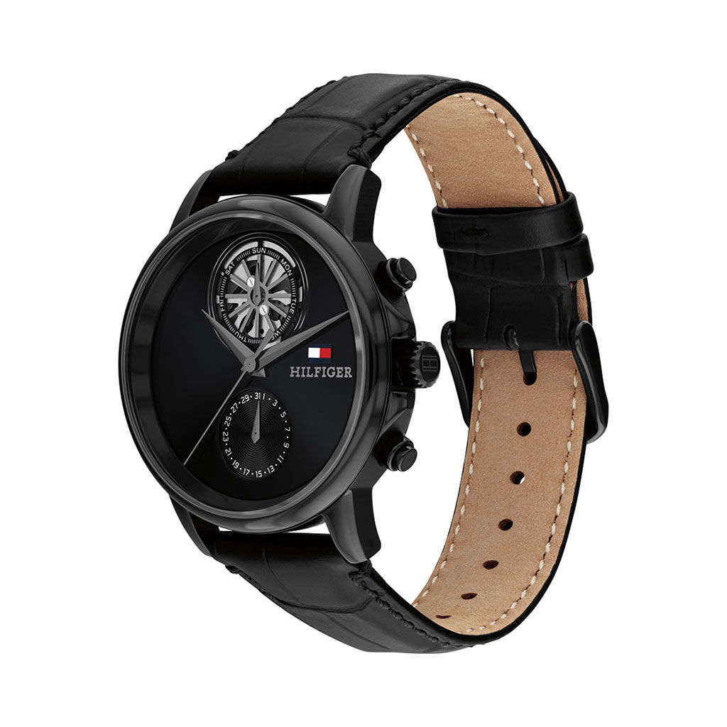 Montre Tommy Hilfiger Stewart Noir - F&ecirc;te des p&egrave;res Homme | Histoire d&rsquo;Or