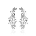 Bijoux D'oreilles Midnight Flower Argent Blanc Oxyde De Zirconium - Ear cuffs Femme | Histoire d&rsquo;Or