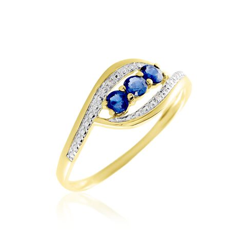 Bague Aurora Or Bicolore Saphir Et Diamant - Bagues avec pierre Femme | Histoire d’Or