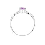 Bague Candice Or Blanc Amethyste - Bagues solitaires Femme | Histoire d&rsquo;Or