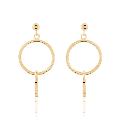 Boucles D'oreilles Pendantes Maguette Plaqu&eacute; Or Jaune - Boucles d'oreilles fantaisie Femme | Histoire d&rsquo;Or