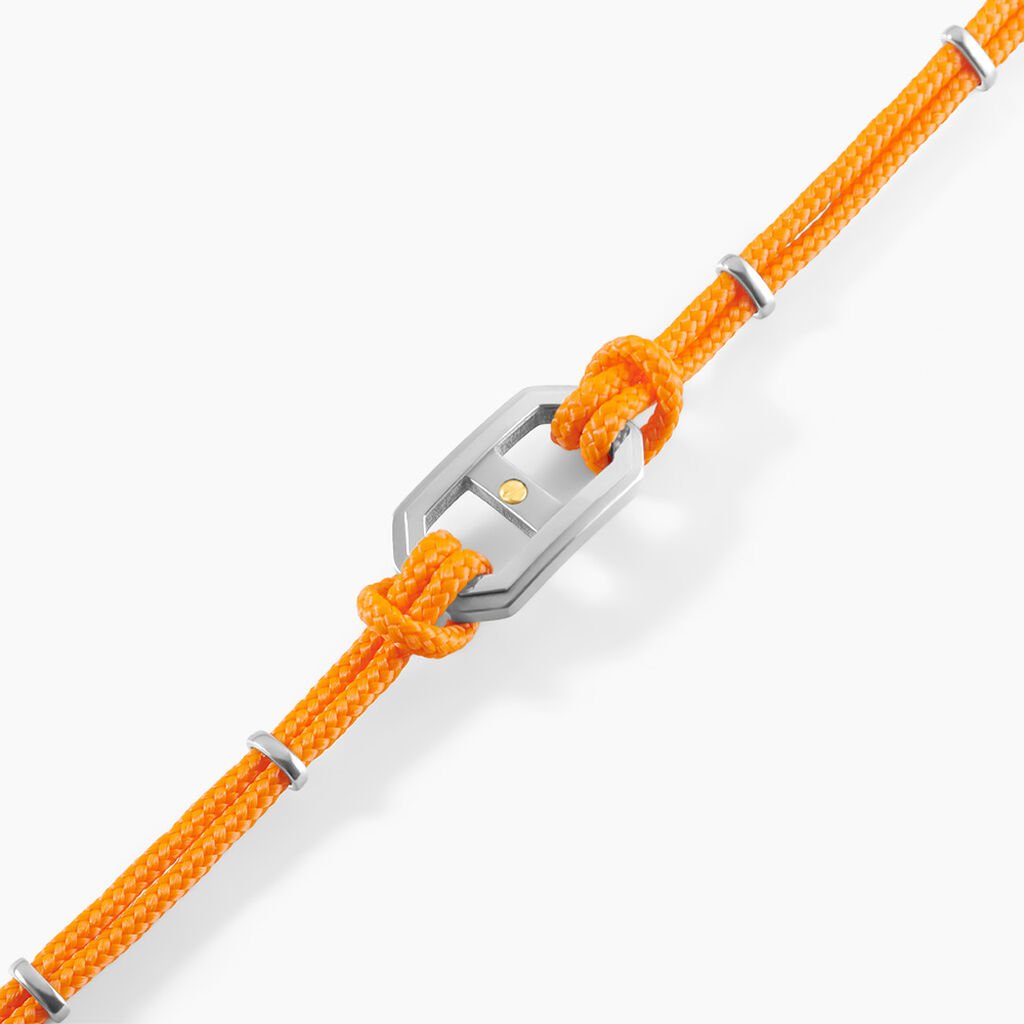 Bracelet Naturel Cordon Orange -  Homme | Histoire d&rsquo;Or