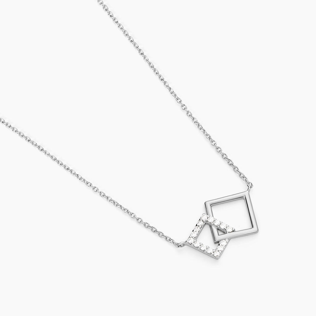 Collier Manoela Argent Blanc Oxyde De Zirconium - Colliers fantaisie Femme | Histoire d&rsquo;Or