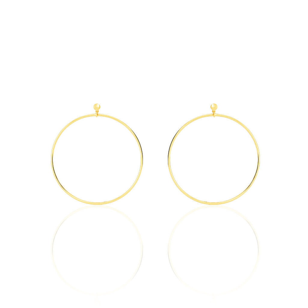 Cr&eacute;oles Tia Flexible Geometrique Or Jaune - Boucles d'oreilles cr&eacute;oles Femme | Histoire d&rsquo;Or