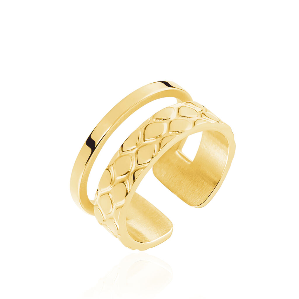 Bague Ajustable Abram Acier Doré -  Femme | Histoire d’Or