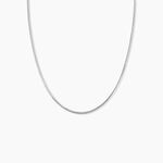 Cha&icirc;ne Kassie Maille Omega Argent Blanc - Chaines Femme | Histoire d&rsquo;Or