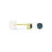 Boucles D'oreilles Puces Elea Or Jaune Topaze Bleu London