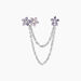 Bijou D'oreille Unitaire Purple Bloom Argent Blanc Oxyde De Zirconium - Boucles d'oreilles fantaisie Femme | Histoire d’Or