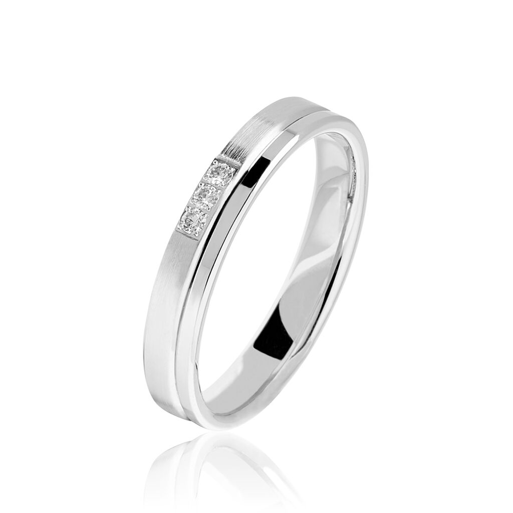 Alliance Velina Or Blanc Diamant - Alliances Unisex | Histoire d&rsquo;Or
