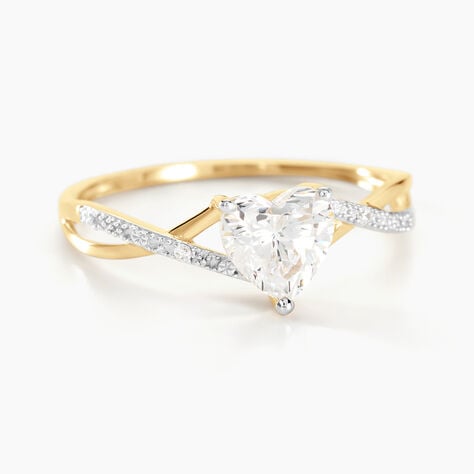 Bague Or Jaune Clothilde Oxyde De Zirconium - Bagues solitaires Femme | Histoire d&rsquo;Or