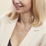 Pendentif Elio N Argent Blanc - Pendentifs Famille | Histoire d&rsquo;Or