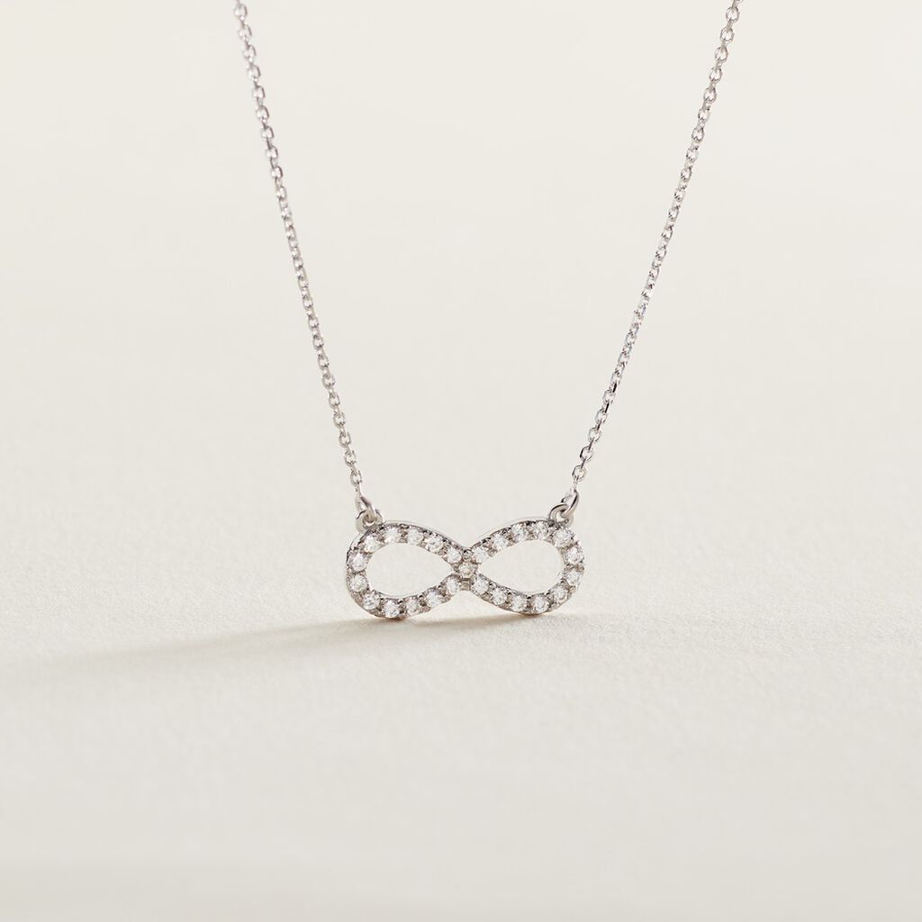 Collier Klothilda Or Blanc Oxyde De Zirconium - Colliers Femme | Histoire d’Or