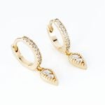 Cr&eacute;oles Lilibeth Plaqu&eacute; Or Jaune Oxyde De Zirconium Oxyde - Boucles d'oreilles cr&eacute;oles Femme | Histoire d&rsquo;Or