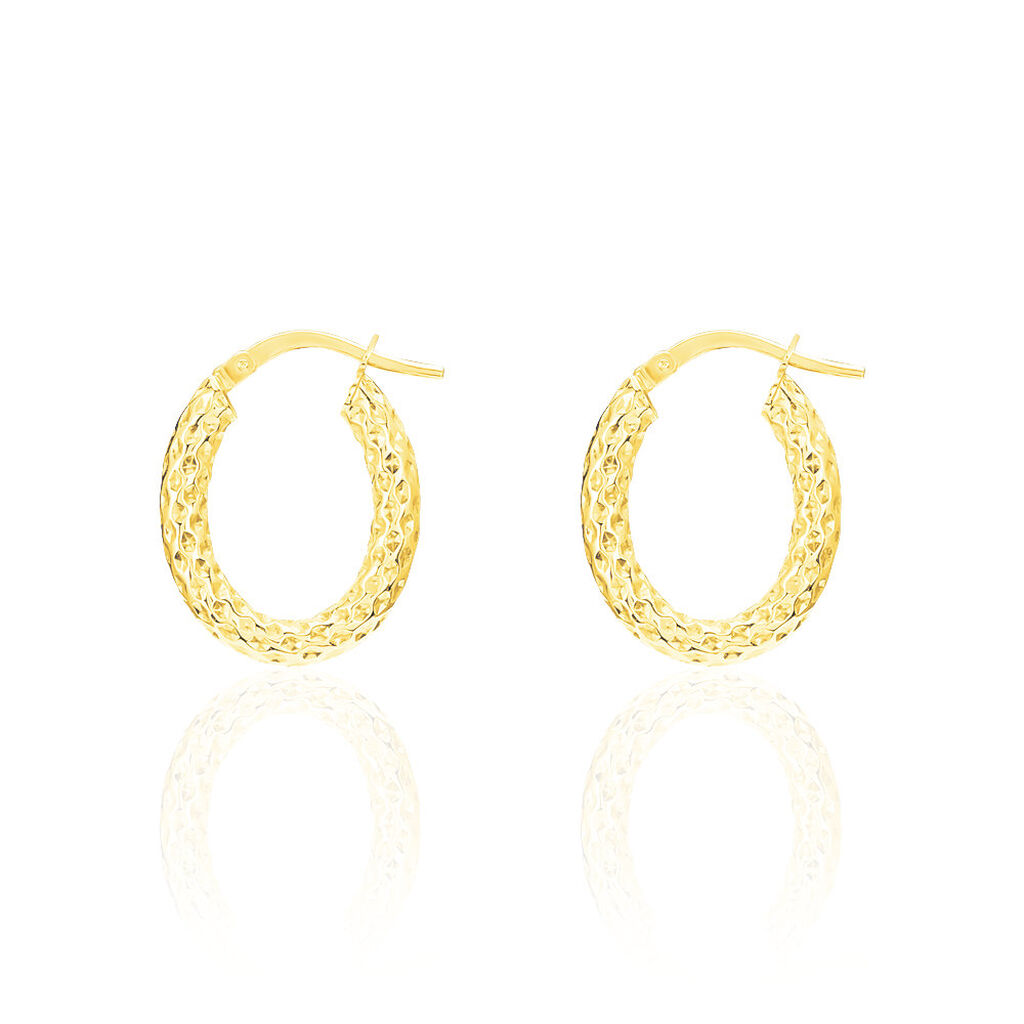 Créoles Udara Or Jaune - Boucles d'oreilles créoles Femme | Histoire d’Or