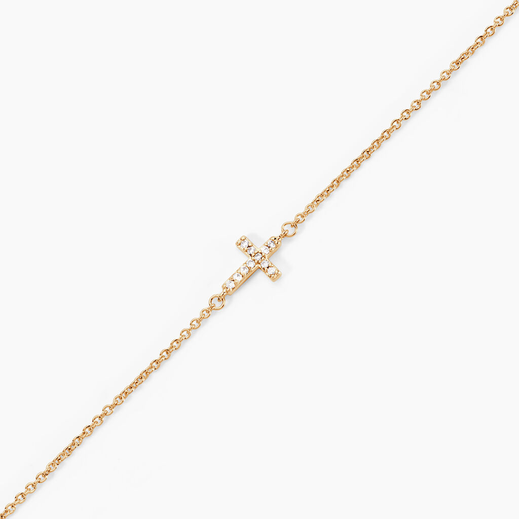 Bracelet Fatos Plaqu&eacute; Or Jaune Oxyde De Zirconium - Bracelets Femme | Histoire d&rsquo;Or