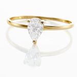Bague Or Jaune Solitaire Harrietta Oxyde De Zirconium - Bagues solitaires Femme | Histoire d&rsquo;Or