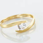 Bague Solitaire Camilia Or Jaune Oxyde De Zirconium - Bagues solitaires Femme | Histoire d&rsquo;Or