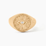 Chevali&egrave;re Gabia Plaqu&eacute; Or Jaune Oxyde De Zirconium - Bagues solitaires Femme | Histoire d&rsquo;Or