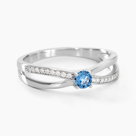 Bague Bertheline Argent Blanc Oxyde De Zirconium - Bagues solitaires Femme | Histoire d’Or