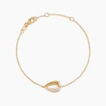 Bracelet Shiny Bold Plaqu&eacute; Or Jaune Oxyde De Zirconium - Bracelets Pierre Femme | Histoire d&rsquo;Or