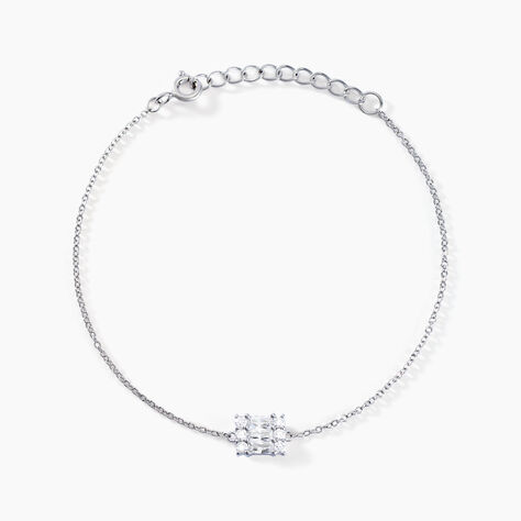 Bracelet Baroque Party Argent Blanc Oxyde De Zirconium - Bracelets Femme | Histoire d’Or