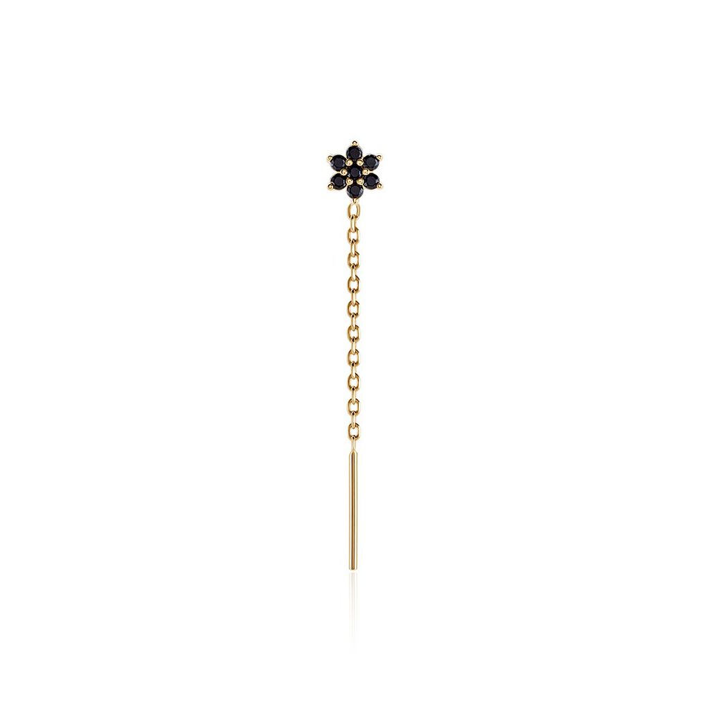 Bijou D'oreille Unitaire Midnight Royalty Plaqué Or Jaune Pierre - Boucles d'oreilles fantaisie Femme | Histoire d’Or