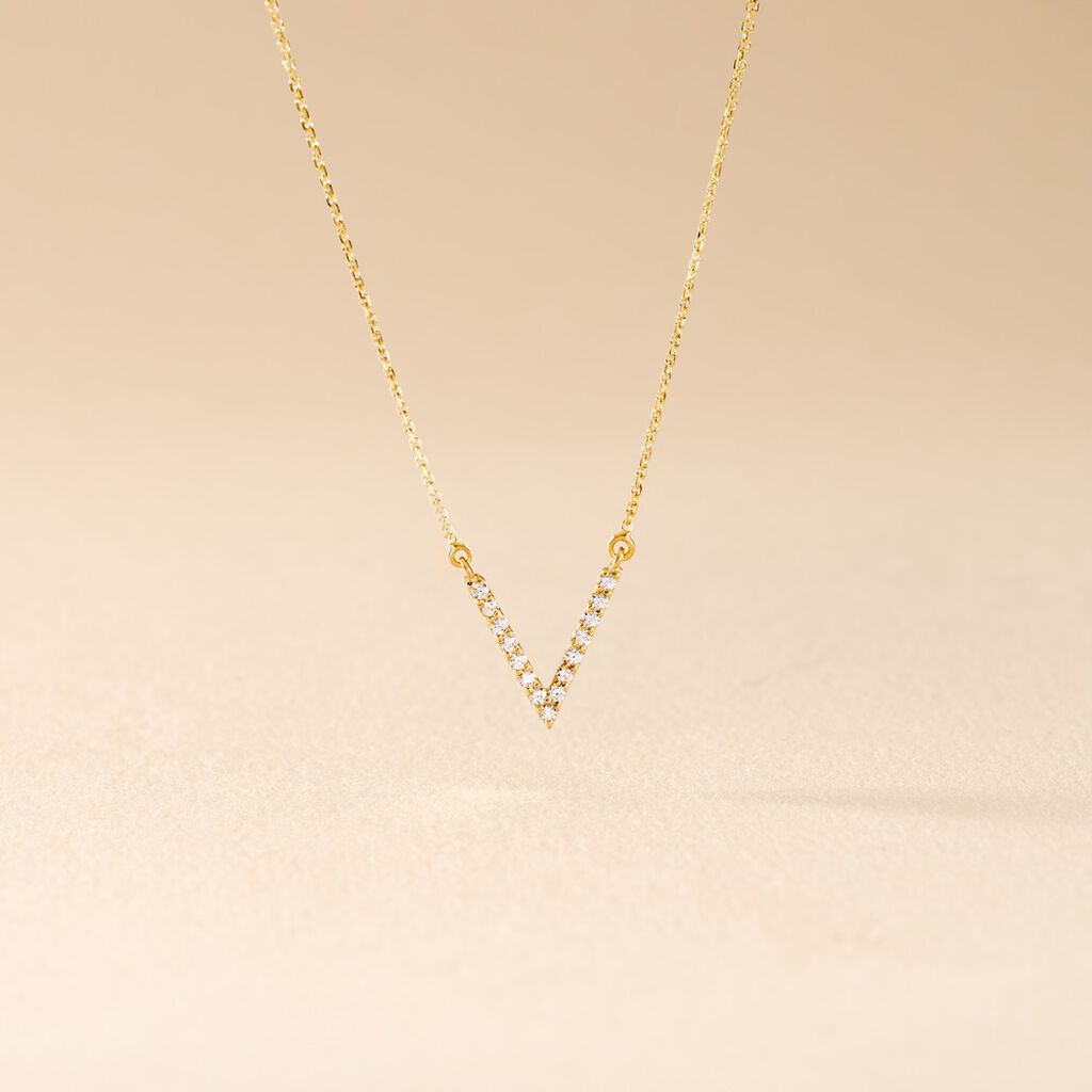 Collier Celene Or Jaune Oxyde De Zirconium - Colliers Femme | Histoire d’Or