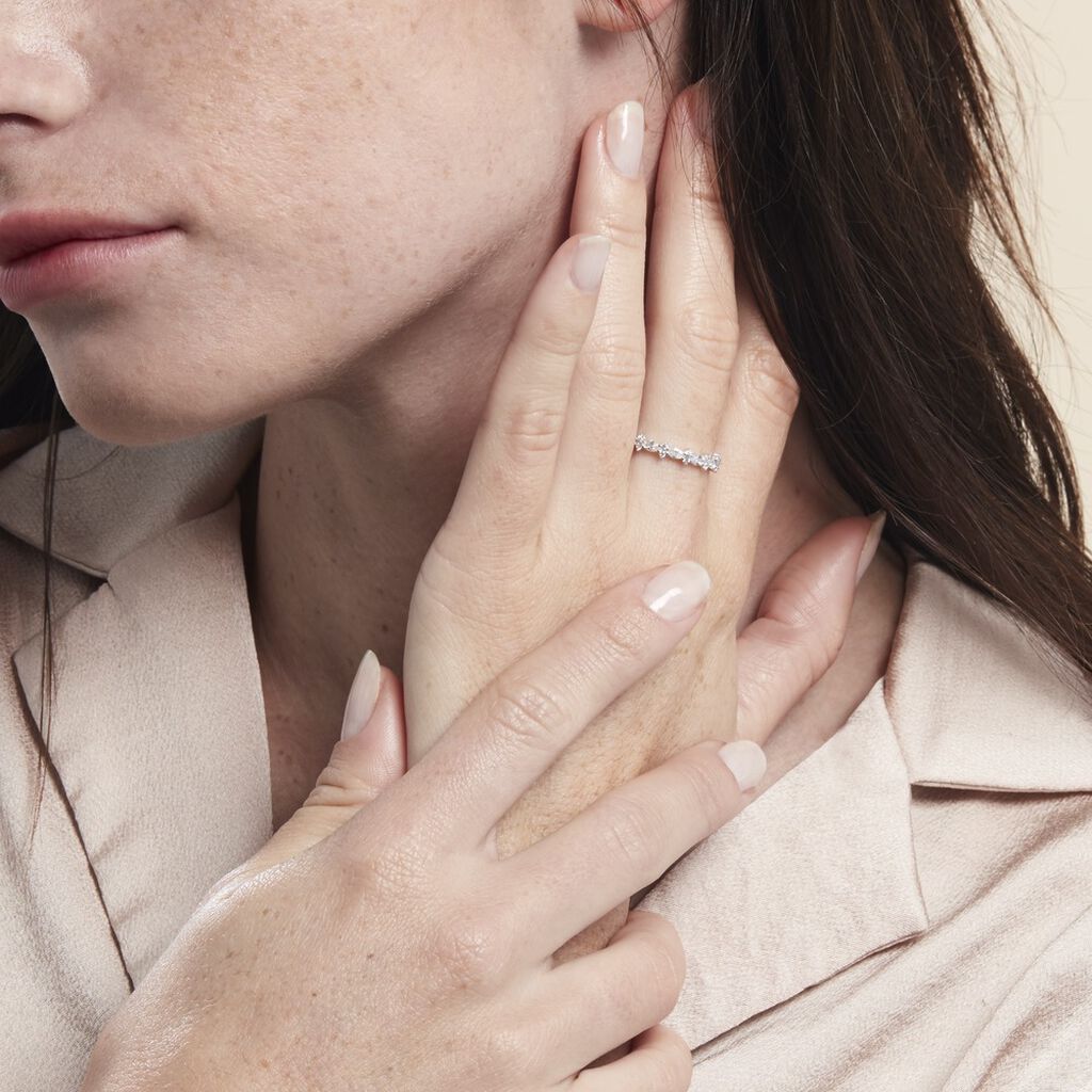 Bague Argent Blanc Coby Oxydes De Zirconium - Bagues avec pierre Femme | Histoire d’Or