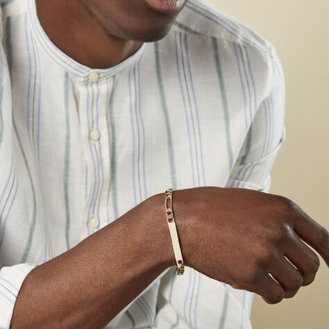 Bracelet Identité Bixente Plaqué Or Jaune - Gourmettes Homme | Histoire d’Or