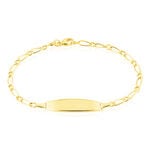 Bracelet Identit&eacute; Bartolomee Maille Alternee 1/1 Or Jaune - Bracelets Communion Enfant | Histoire d&rsquo;Or