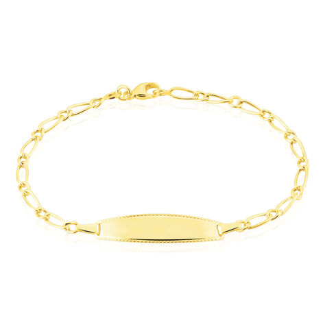 Bracelet Identit&eacute; Bartolomee Maille Alternee 1/1 Or Jaune - Bracelets Communion Enfant | Histoire d&rsquo;Or