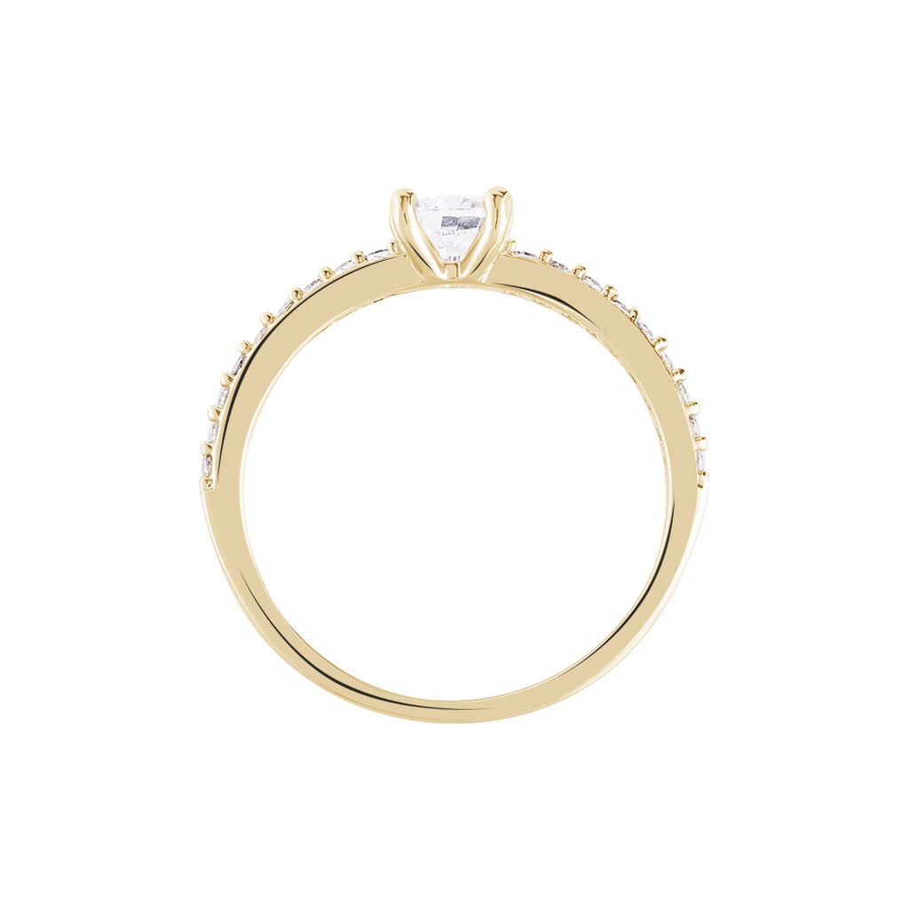 Bague Solitaire Mireilla Plaqué Or Jaune Oxyde De Zirconium - Bagues solitaires Femme | Histoire d’Or