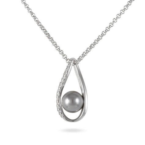 Collier Alexya Argent Blanc Perle D'imitation Et Oxyde De Zirconium - Colliers fantaisie Femme | Histoire d’Or
