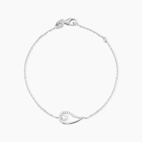 Bracelet Akiko Argent Blanc Perle De Culture Et Oxyde De Zirconium - Bracelets Femme | Histoire d&rsquo;Or