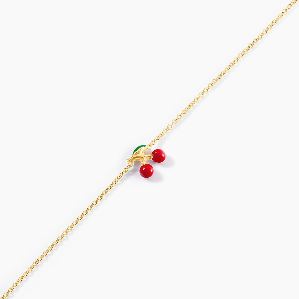 Bracelet Cherry Cerise Or Jaune - Bracelets Enfant | Histoire d&rsquo;Or