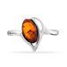 Bague Argent Blanc Nailla Ambre - Bagues solitaires Femme | Histoire d’Or