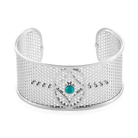 Bracelet Jonc Audreanne Acier Blanc Pierre De Synthese - Bracelets joncs Femme | Histoire d’Or