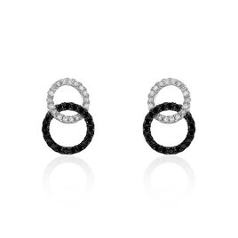 Boucles D'oreilles Puces Bella Or Blanc Diamant - Clous d'oreilles Femme | Histoire d’Or