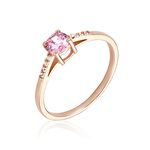 Bague Rio Argent Rose Oxyde De Zirconium - Bagues solitaires Femme | Histoire d&rsquo;Or
