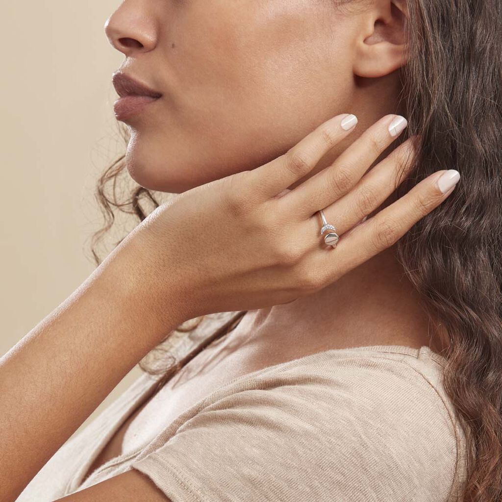 Bague Lyana Argent Blanc Oxyde De Zirconium - Bagues avec pierre Femme | Histoire d’Or