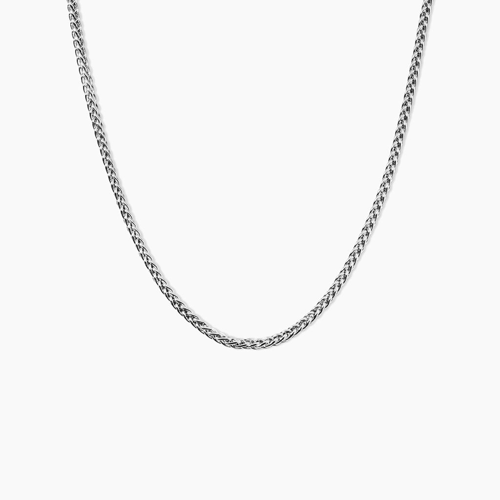 Collier Jany Maille Palmier Or Blanc - Chaines Femme | Histoire d&rsquo;Or