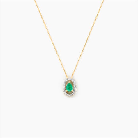 Collier Dorottya Or Jaune Emeraude Diamant - Colliers Femme | Histoire d’Or