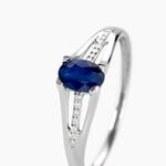 Bague Denise Or Blanc Saphir Et Diamant - Bagues solitaires Femme | Histoire d&rsquo;Or