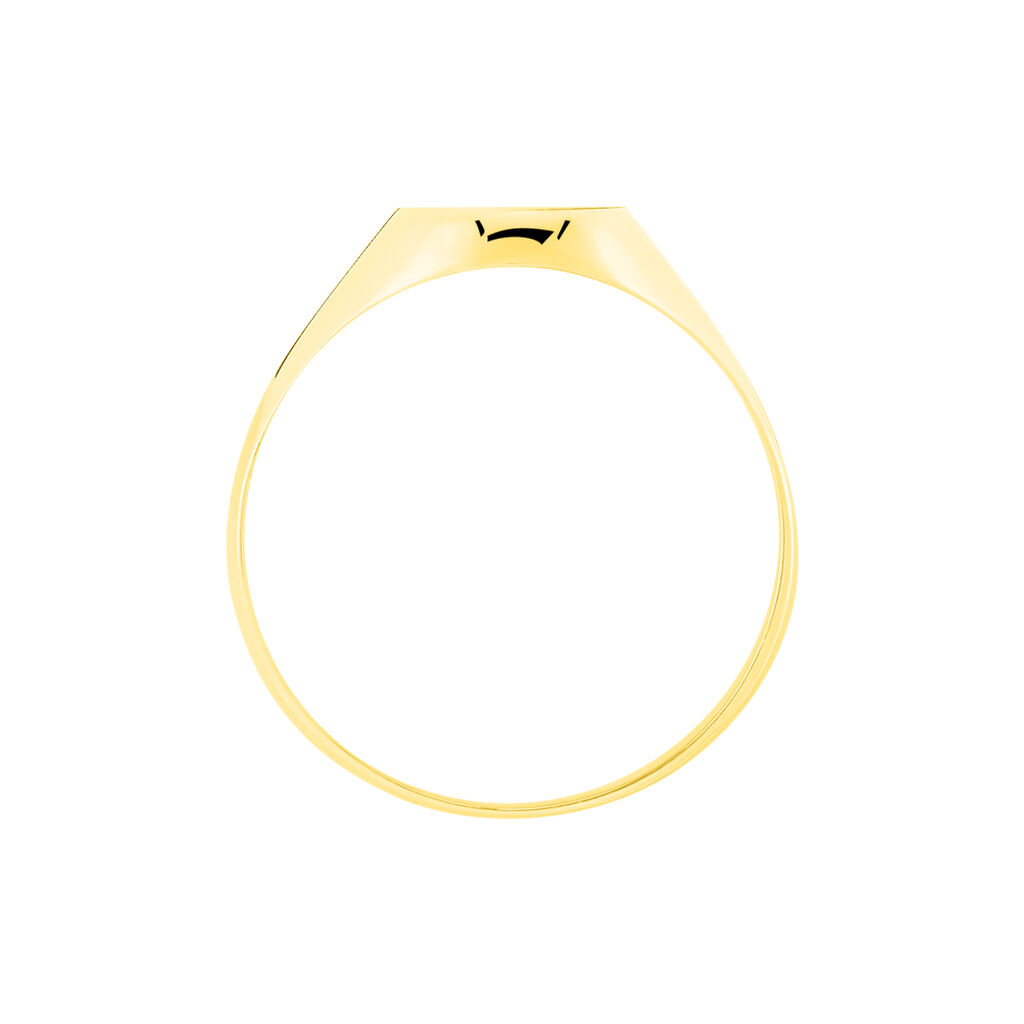 Chevalière Deimos Ovale Diamantee Soleil Or Jaune - Chevalières Homme | Histoire d’Or