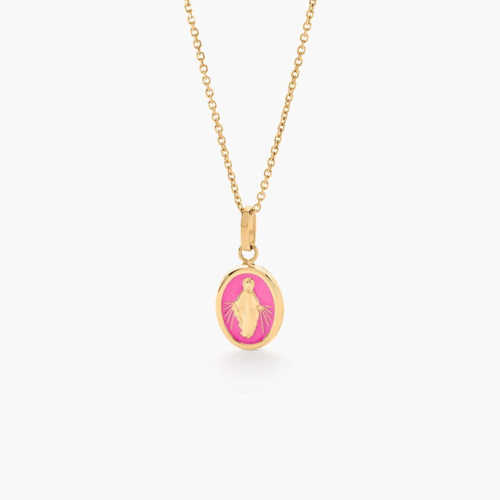 Pendentif Santos Or Jaune - Pendentifs Baptême Famille | Histoire d’Or