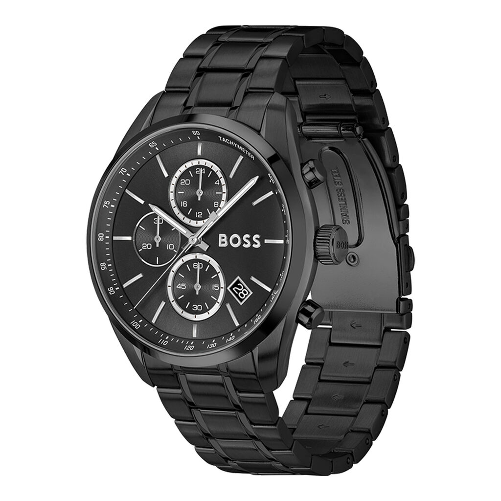 Montre Boss Grand Prix 44 Noir - Id&eacute;es cadeaux Homme | Histoire d&rsquo;Or