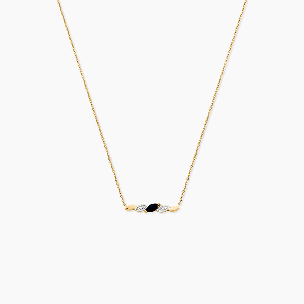 Collier Or Jaune Saphir Et Diamants - Colliers Femme | Histoire d&rsquo;Or