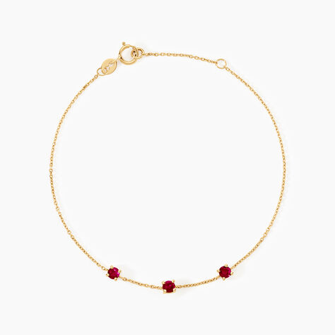Bracelet Esmerald Rendez-Vous Or Jaune Rubis - Bracelets Femme | Histoire d&rsquo;Or
